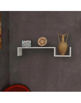 Happy Megapap melamine wall shelf in white color 87,4x14,5x14,5cm.