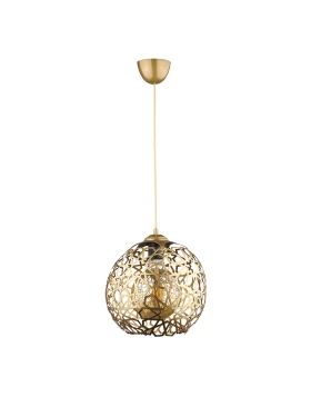 Dominico Megapap E27 metal single-light ceiling light in gold color 24x24x70cm.