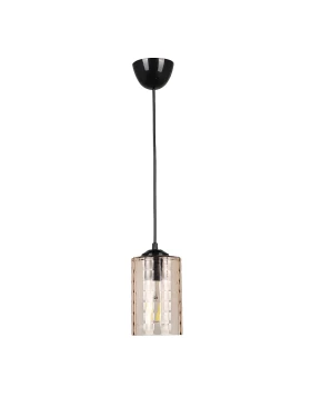 Alberto Megapap E27 acrylic single light ceiling light in black color 10x10x60cm.