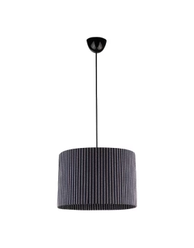 Sansa Megapap E27 fabric ceiling light in black color 30x30x70cm.