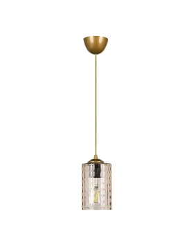 Alberto Megapap E27 acrylic single light ceiling light in gold color 10x10x60cm.