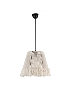 Braga Megapap E27 rope ceiling light in white color 30x30x75cm.