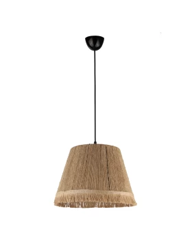 Vadi Megapap E27 rope ceiling light in natural color 30x30x75cm.