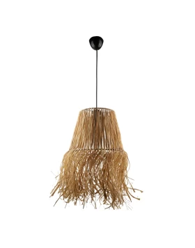 Zurich Megapap E27 sisal ceiling light in natural color 30x30x90cm.