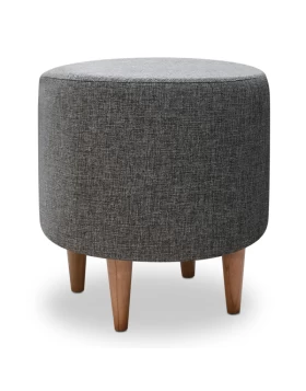 Liza Megapap fabric stool in grey color 40x40x42cm.