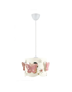 Papilia Megapap E27 metal ceiling light in white - pink color 20x20x60cm.