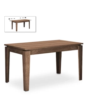 Helmut Megapap melamine expanding table in walnut color 160/200x90x76cm.