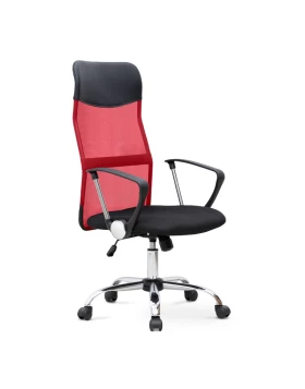 Marco Megapap office chair with Mesh fabric in red - black color 62x59x110/120cm.