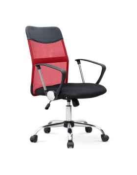 Franco Megapap office chair with Mesh fabric in red - black color 59x57x95/105cm.