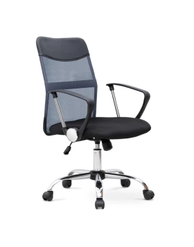 Franco Megapap office chair with Mesh fabric in grey - black color 59x57x95/105cm.