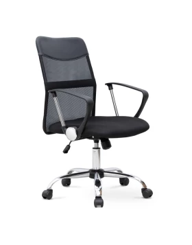 Franco Megapap office chair with Mesh fabric in black color 59x57x95/105cm.