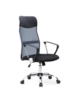 Marco Megapap office chair with Mesh fabric in grey - black color 62x59x110/120cm.