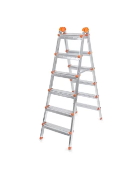 Double Step Perilla metal ladder 6+6 steps 137cm.