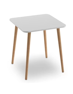 Kare Megapap melamine table in white color 70x70x72cm.