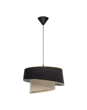 Karita Megapap E27 fabric ceiling light in black color 32x32x70cm.