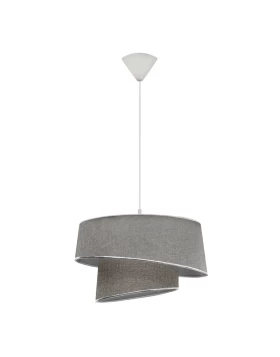 Edna Megapap E27  fabric ceiling light in grey color 32x32x65cm.