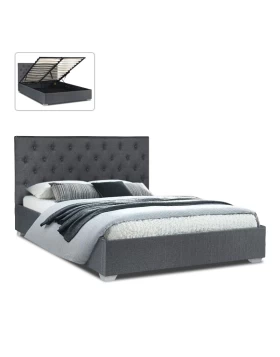 Megan Megapap fabric bed with storage space in anthracite color 160x200cm.