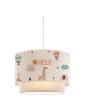 Goofy Megapap fabric ceiling lamp with various cute little animals 30x20x70cm.