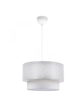 Barnhart Megapap fabric ceiling lamp in white color 30x30x70cm.