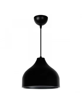 Damon Megapap E27 metallic ceiling lamp in black color Φ17x70cm.