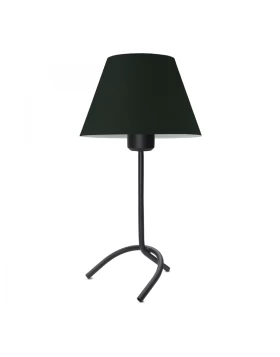 Dario Megapap E27 fabric/metal table light in black color Φ22x33cm.