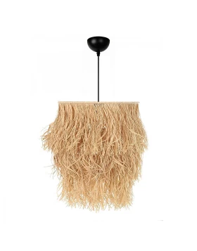 Bohemian Megapap E27 rope ceiling lamp in natural color Φ25x70cm.