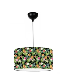 Alamea Megapap E27 fabric ceiling lamp multicolor floral Φ38x70cm.