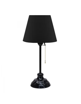 Vienna Megapap E27 fabric/metal table light in black color Φ22x45cm.