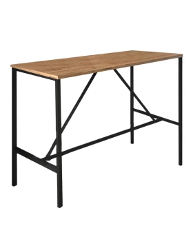 Crego Megapap metal - melamine stand bar table in pine oak color 100x45x89cm.