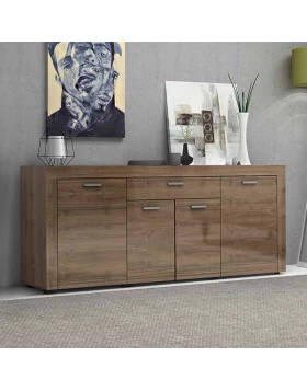 Joseph Megapap melamine buffet in walnut color 177x40x76cm.