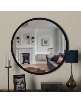 Glob Μegapap melamine mirror in black color 59x2x59cm.