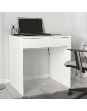 Mida Megapap melamine desk in white color 72x60x73,8cm.