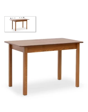 Bergen Megapap table solid wood expandable in walnut color 120/150x68x77cm.