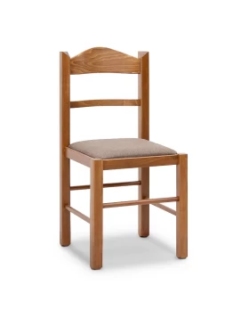 Virginia Megapap dining chair in solid beech wood walnut color 42,5x42,5x88cm.