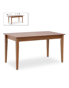 Adare Megapap table solid wood expandable in walnut color 140/180x78x77cm.