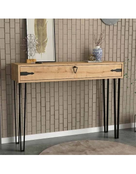 Cenova Megapap melamine console in sapphire oak color 120x35x89,8cm.