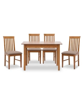 Dining set Bergen-Francis Megapap 5 pcs solid wood - MDF extendable table 120/150x68x77cm.