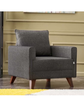 Bella Megapap fabric armchair in anthracite color 82x81x85cm.