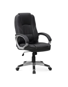 Robie Megapap office chair PU leather in black color 64x62x108/118cm.