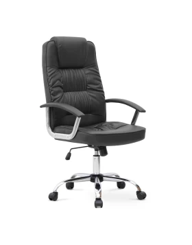 Arial Megapap office chair PU leather in black color 62x63x112/122cm.