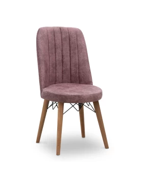 Alegra Megapap dining chair fabric rotten apple color  - walnut legs 46x44x91cm.