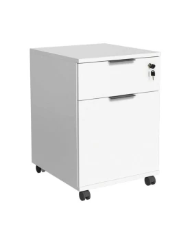 Rio Megapap wheeled chest of drawers in white color 41x45x61cm.