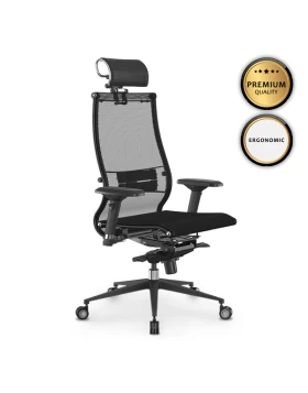 Samurai L2-9D Megapap ergonomic office chair with TS Mesh fabric color black 69x70x125/135cm.