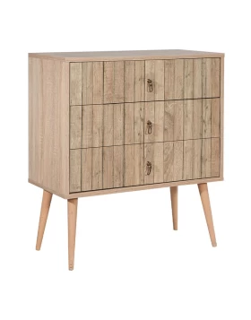 Soho Megapap melamine chest of drawers in sonoma color 80x40x90cm.