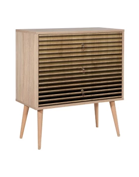 Soho Megapap melamine chest of drawers in sonoma color 80x40x90cm.