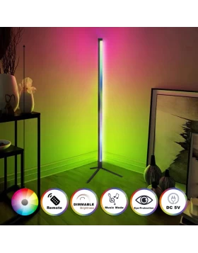 RGB LED Space Megapap floor lamp with wireless control color black Ø25x112cm.