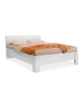 Robin Megapap melamine bed in white 160x200cm.