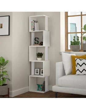 Piri Megapap melamine bookcase in white color 35x30x161cm.