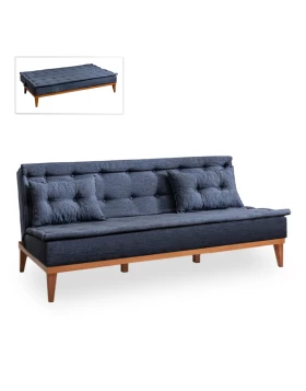 Sofa-bed Veron Megapap three-seater fabric dark blue color 180x80x78cm.