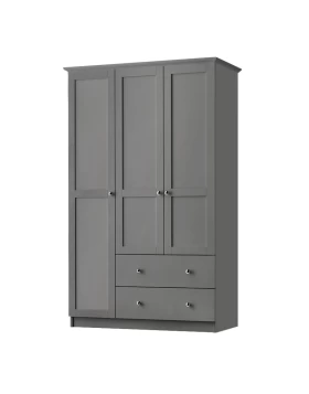 Emily Megapap 3 doors wardrobe in anthracite color 105x50x210cm.